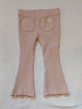 Easy Peasy 12M Girls Ribbed Flare Leggings in Blush Pink